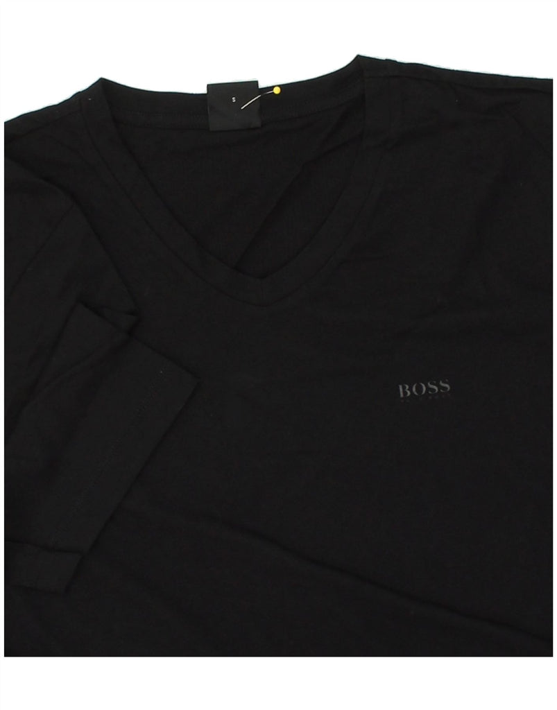 HUGO BOSS Mens T-Shirt Top Small Black Cotton | Vintage Hugo Boss | Thrift | Second-Hand Hugo Boss | Used Clothing | Messina Hembry 