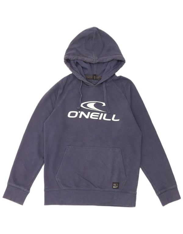 O'Neill Mens Graphic Hoodie Jumper XS Navy Blue Cotton