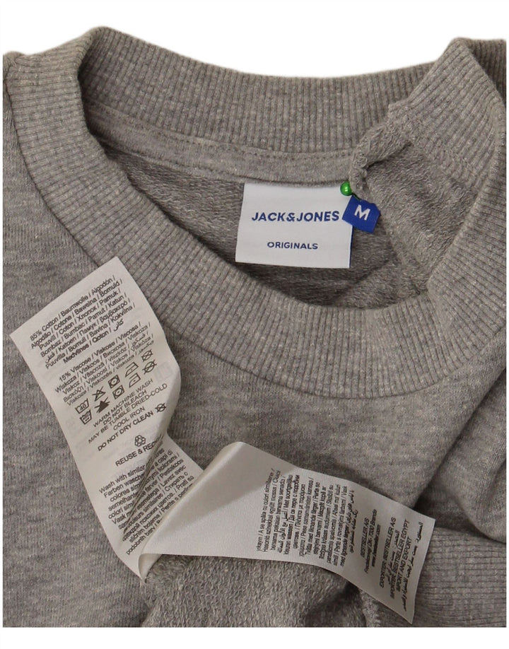 Jack & Jones Mens Sweatshirt Jumper Medium Grey Flecked Cotton