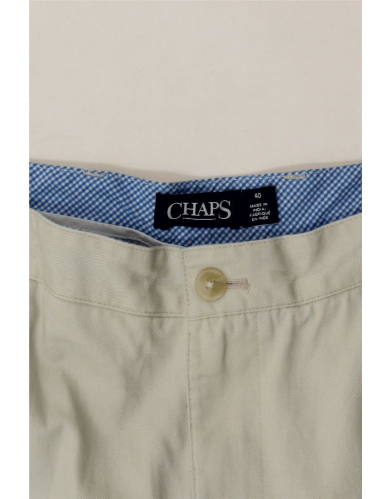 CHAPS Mens Chino Shorts W40 XL Beige Cotton Vintage Chaps and Second-Hand Chaps from Messina Hembry 