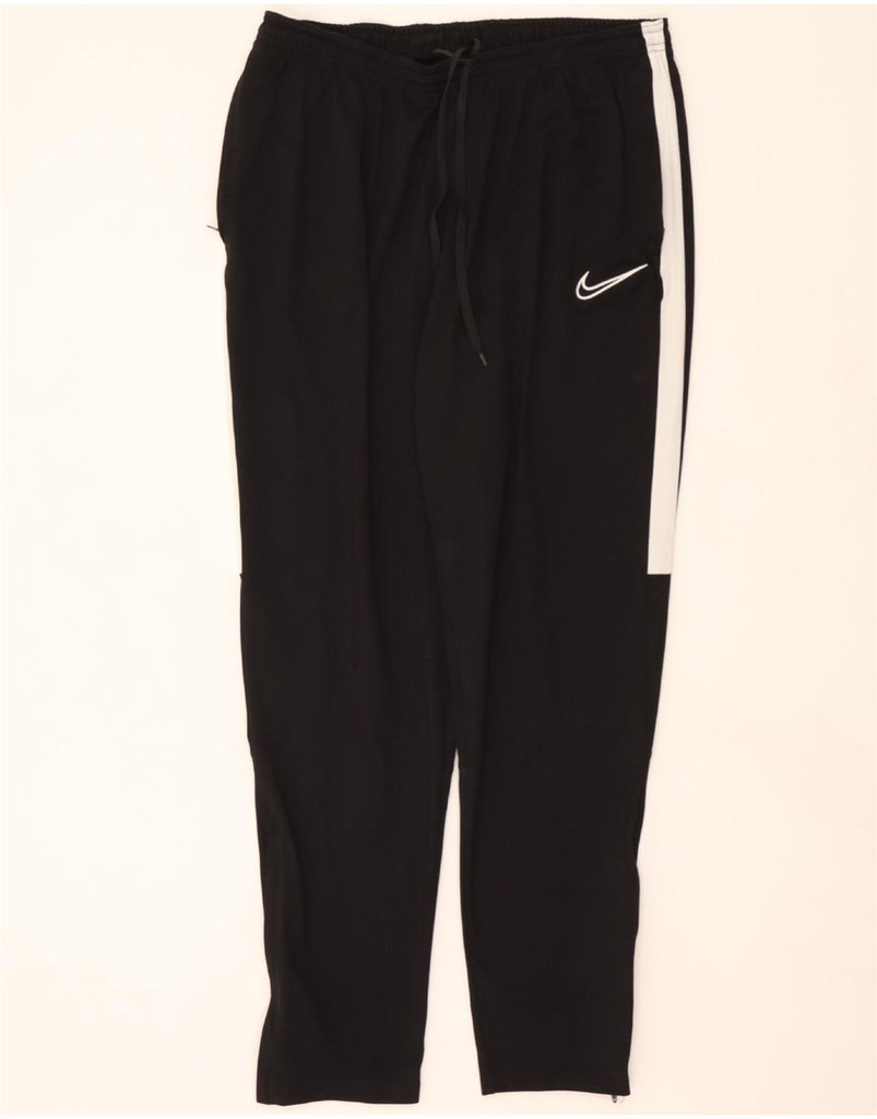 NIKE Mens Dri Fit Tracksuit Trousers XL Black Colourblock Polyester Vintage Nike and Second-Hand Nike from Messina Hembry 