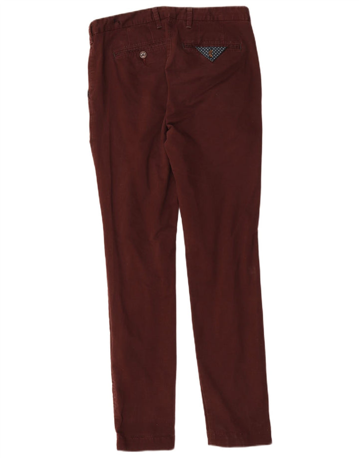 Ted Baker Mens Slim Suit Trousers W30 L31 Brown Cotton