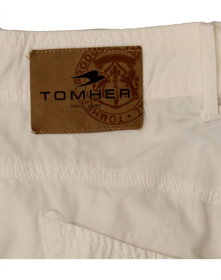 VINTAGE Mens Cargo Shorts W36 Large White Cotton Vintage Vintage and Second-Hand Vintage from Messina Hembry 