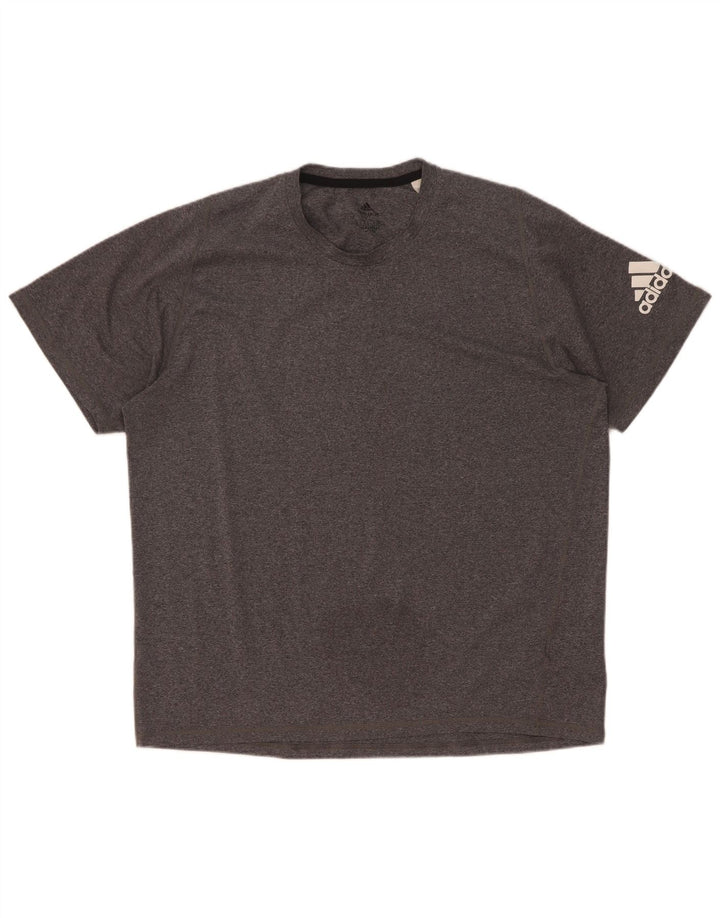 Adidas Mens Aeroready T-Shirt Top XL Grey Flecked Polyester