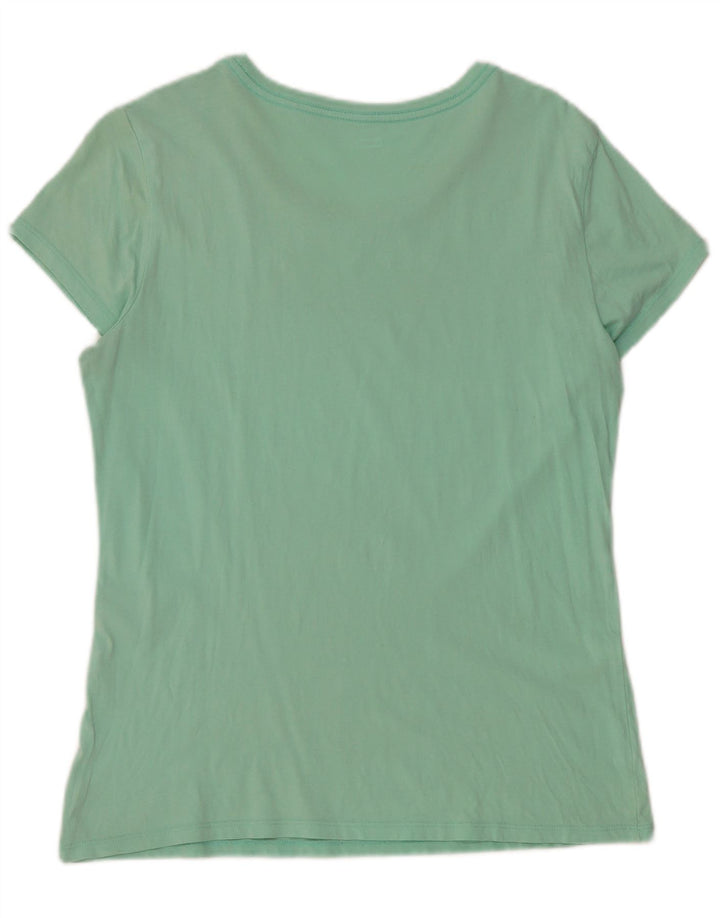LEVI'S Womens Graphic T-Shirt Top UK 12 Medium Green