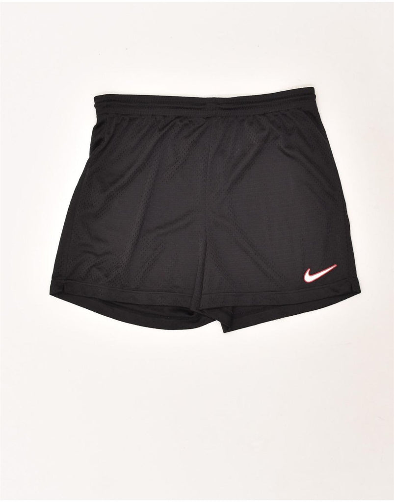 NIKE Womens Sport Shorts UK 12/14 Large Black Polyester | Vintage Nike | Thrift | Second-Hand Nike | Used Clothing | Messina Hembry 