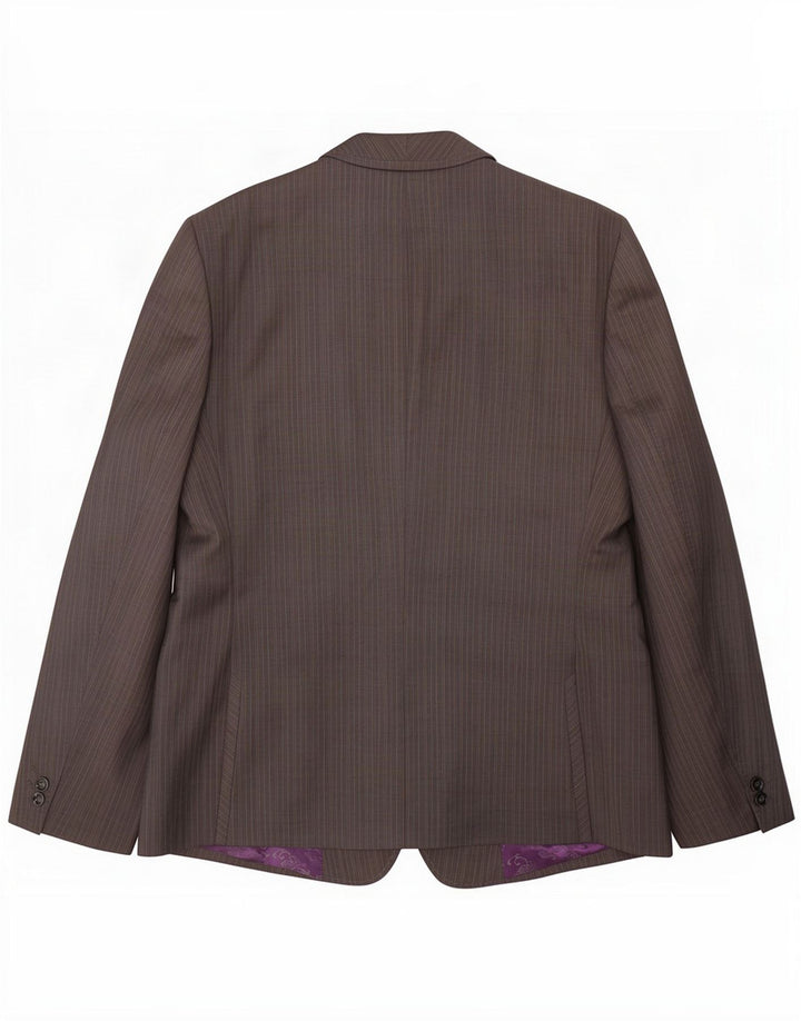Ted Baker Mens 1 Button Blazer Jacket UK 44 2XL Grey Pinstripe Wool