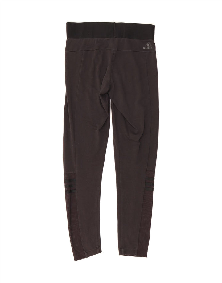 ADIDAS Womens Leggings UK 8/10 Small  Black Colourblock Polyester Vintage Adidas and Second-Hand Adidas from Messina Hembry 