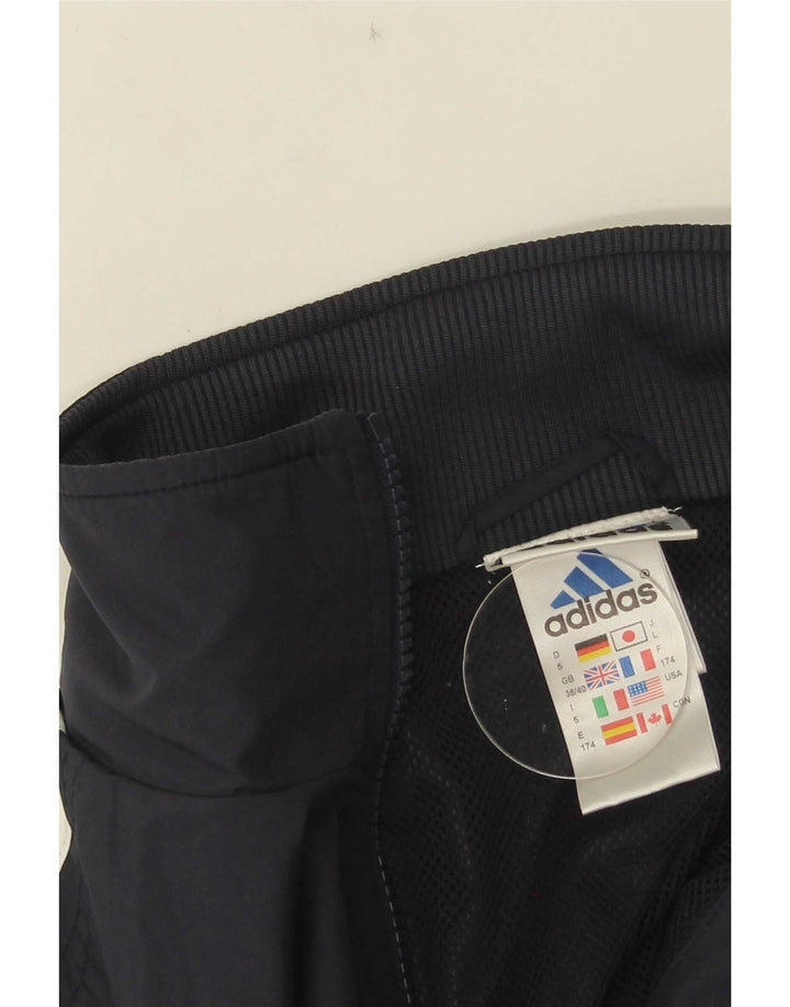 Adidas Mens Tracksuit Top Jacket UK 38/40 Medium Navy Blue Polyester