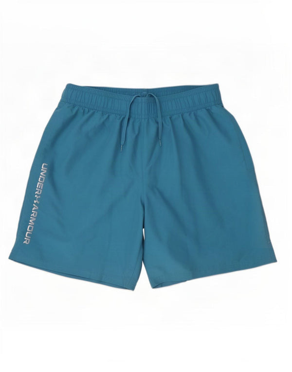 Under Armour Mens Graphic Sport Shorts Large Blue Polyester