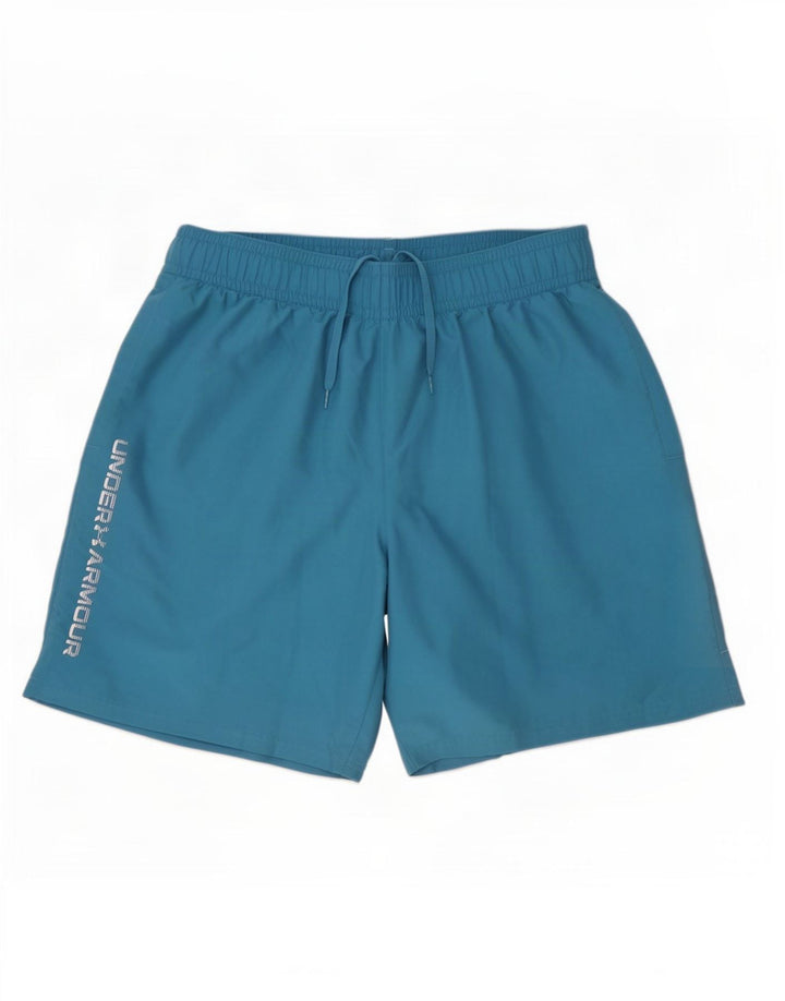Under Armour Mens Graphic Sport Shorts Large Blue Polyester