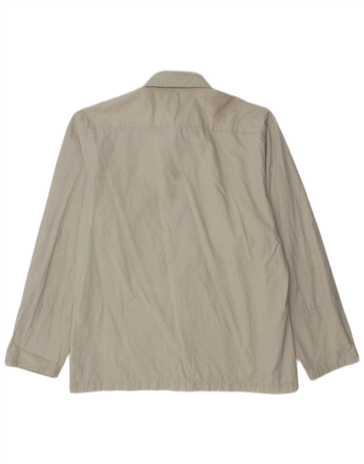 Calvin Klein Mens Shirt Large Beige Cotton