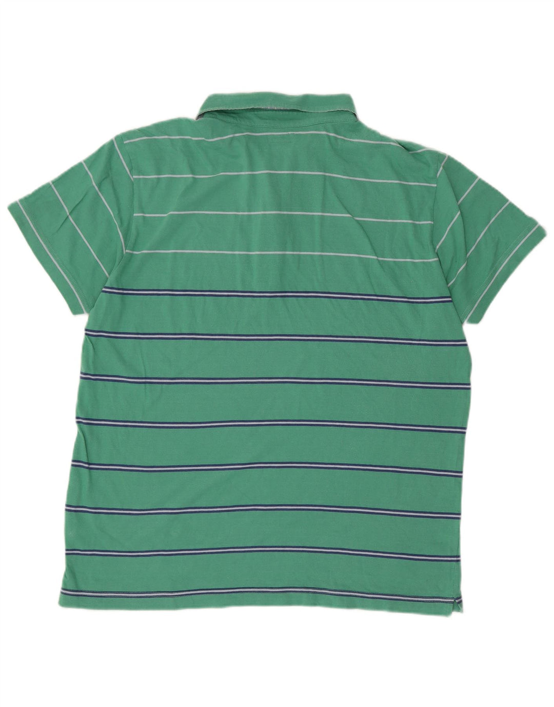 MARLBORO CLASSICS Mens Polo Shirt 2XL Green Striped Cotton