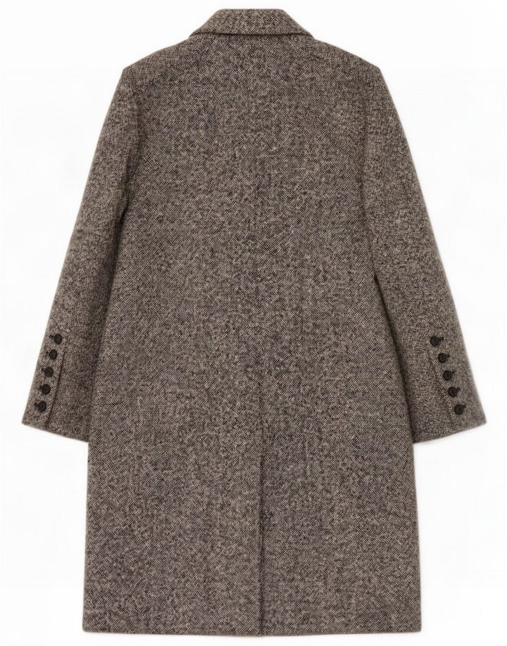 Principles Womens Overcoat UK 12 Medium Grey Flecked Wool