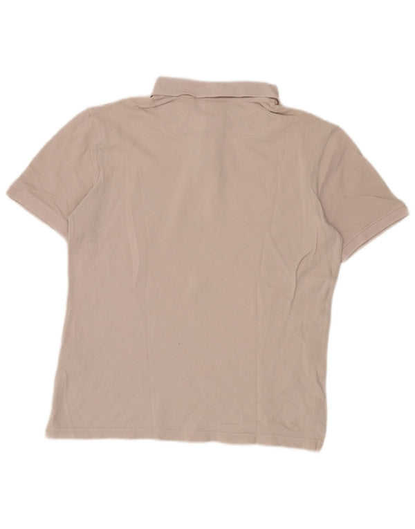 Guess Mens Slim Fit Polo Shirt UK 36 Small Beige Cotton