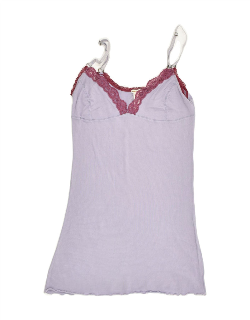 DIESEL Womens Cami Top UK 18 XL Purple Cotton | Vintage Diesel | Thrift | Second-Hand Diesel | Used Clothing | Messina Hembry 