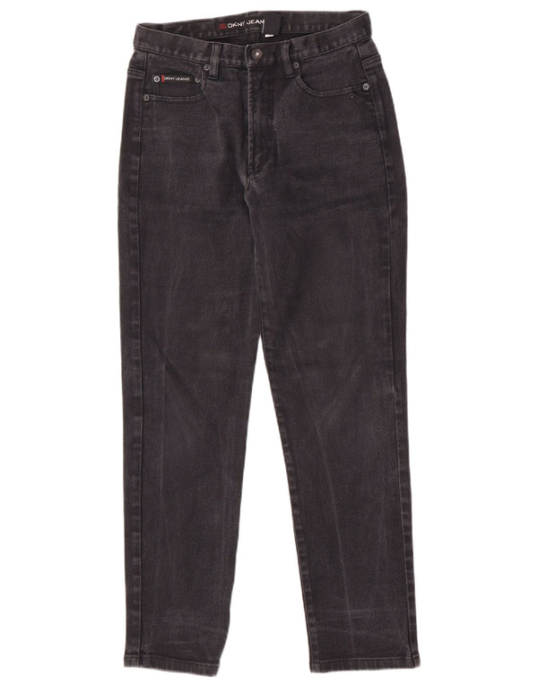 Dkny Womens High Waist Tapered Jeans US 10 Large W28 L29 Black Cotton