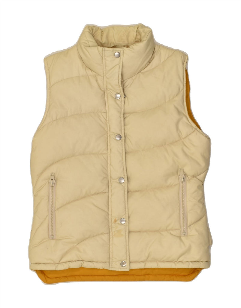 ONLY Womens Padded Gilet UK 14 Medium Beige Nylon | Vintage Only | Thrift | Second-Hand Only | Used Clothing | Messina Hembry 