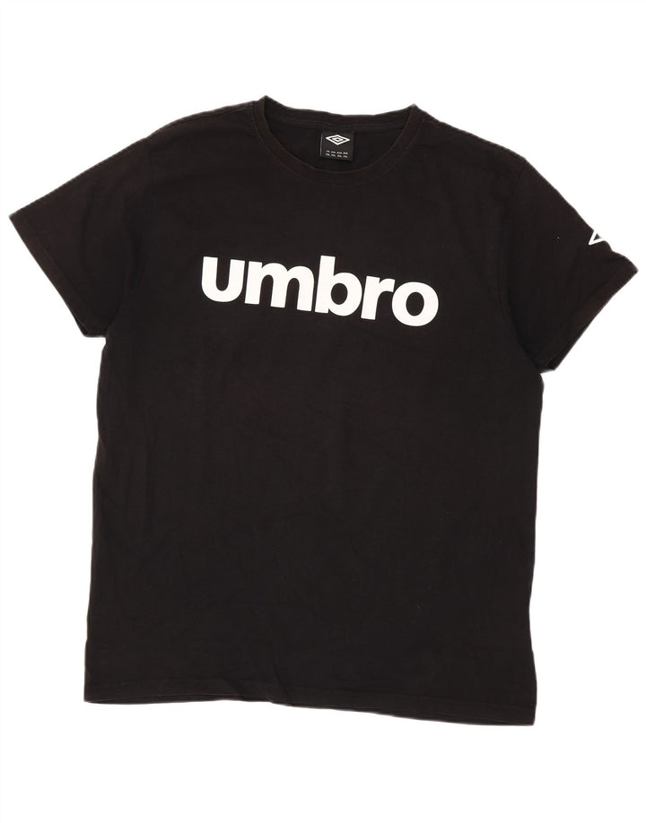 UMBRO Mens Graphic T-Shirt Top 2XL Black Cotton