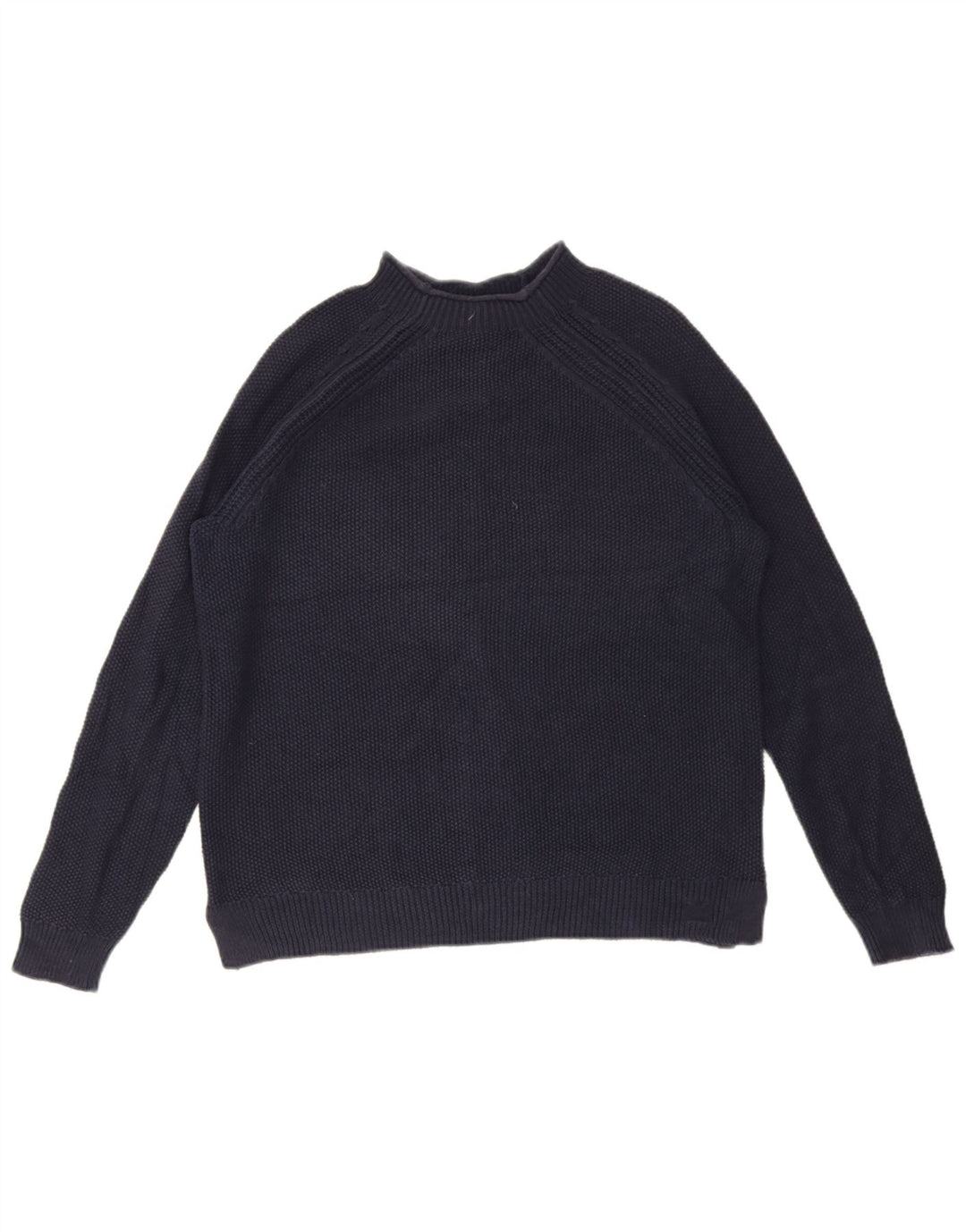 Crew Clothing Womens Turtle Neck Jumper Sweater UK 12 Medium Navy Blue