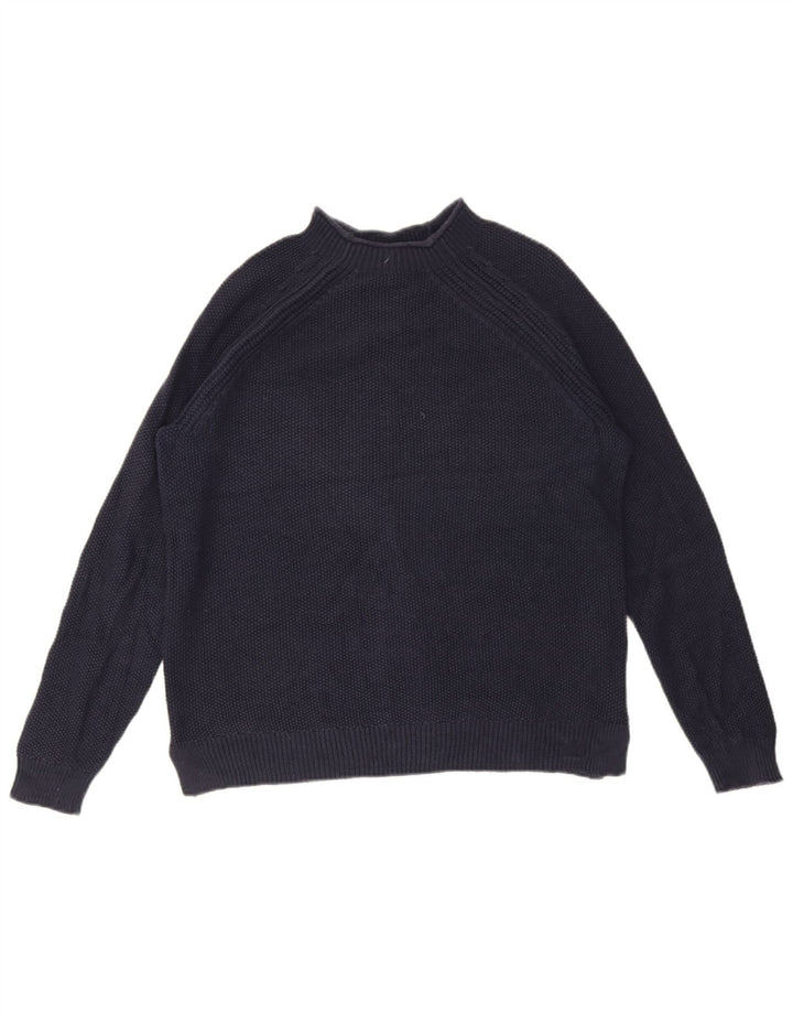 Crew Clothing Womens Turtle Neck Jumper Sweater UK 12 Medium Navy Blue