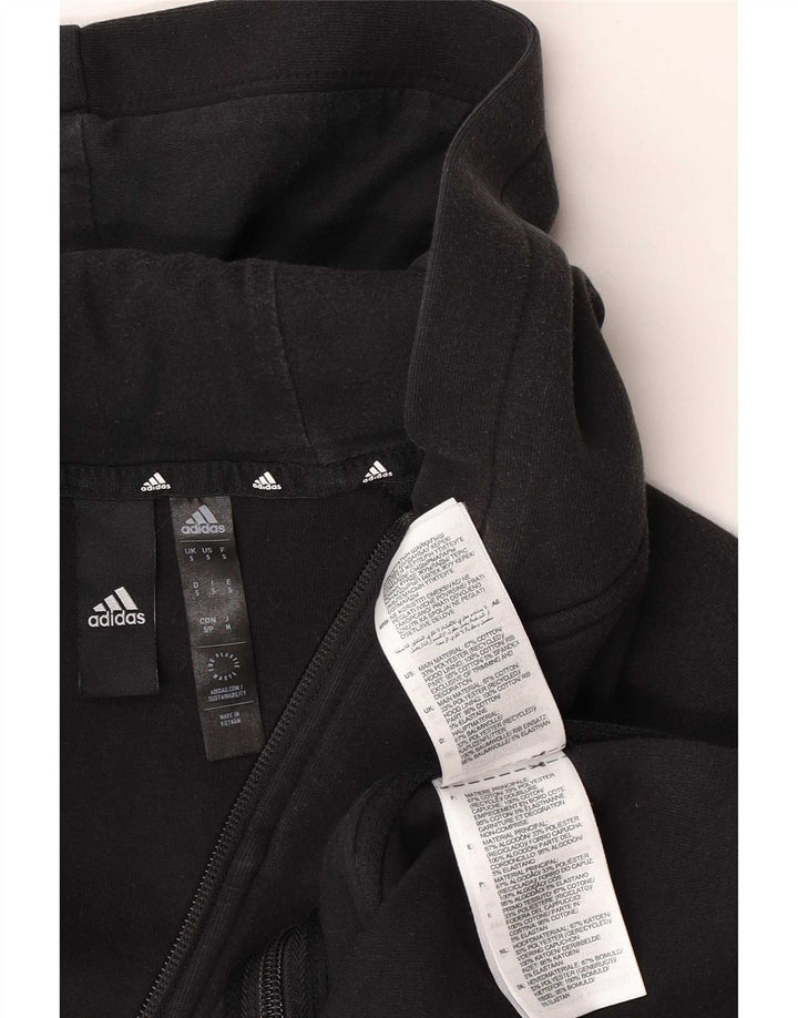 Adidas Mens Zip Hoodie Sweater Small Black Cotton