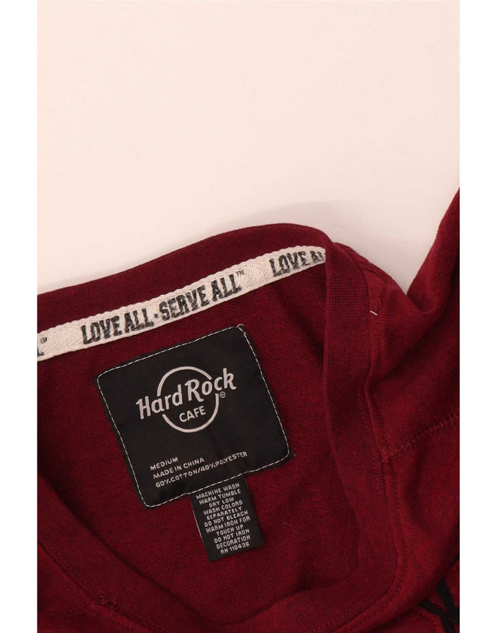 Hard Rock Cafe Womens Phoenix Sweatshirt Jumper UK 14 Medium Burgundy