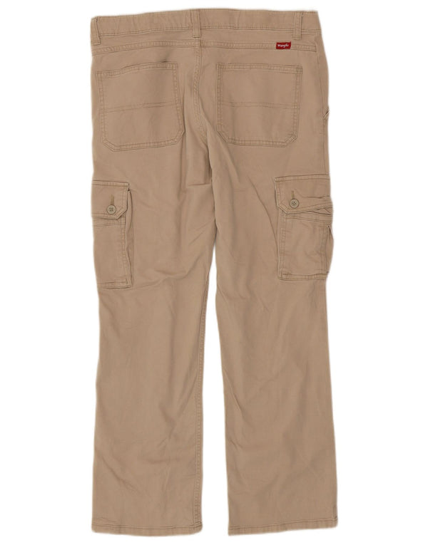 Wrangler Boys Husky Straight Cargo Trousers 15-16 Years W32 L27 Beige