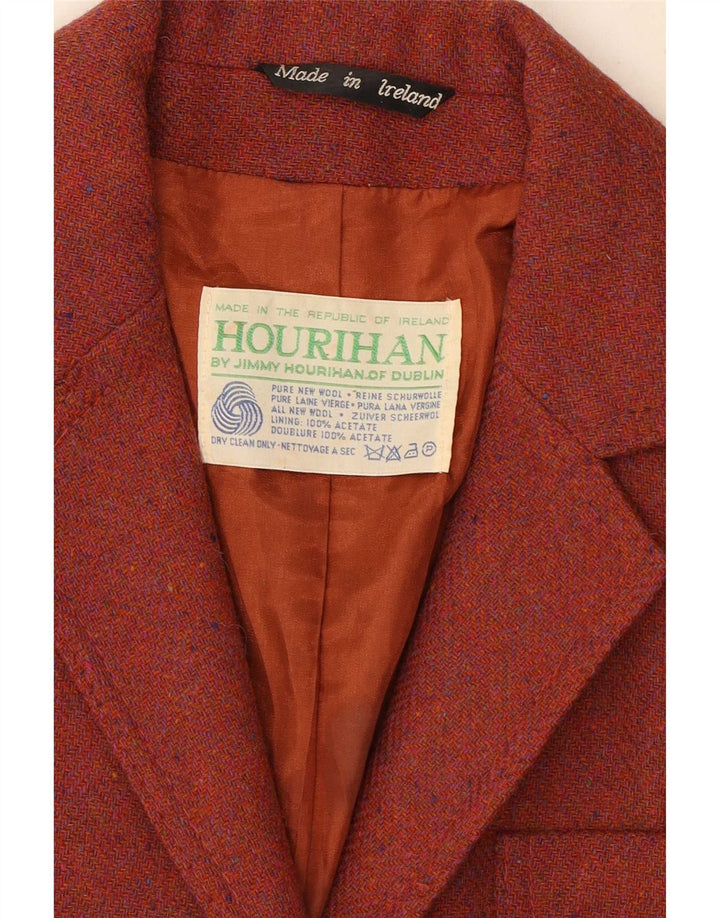 Jimmy Hourihan Womens 3 Button Blazer Jacket UK 8 Small Red Flecked