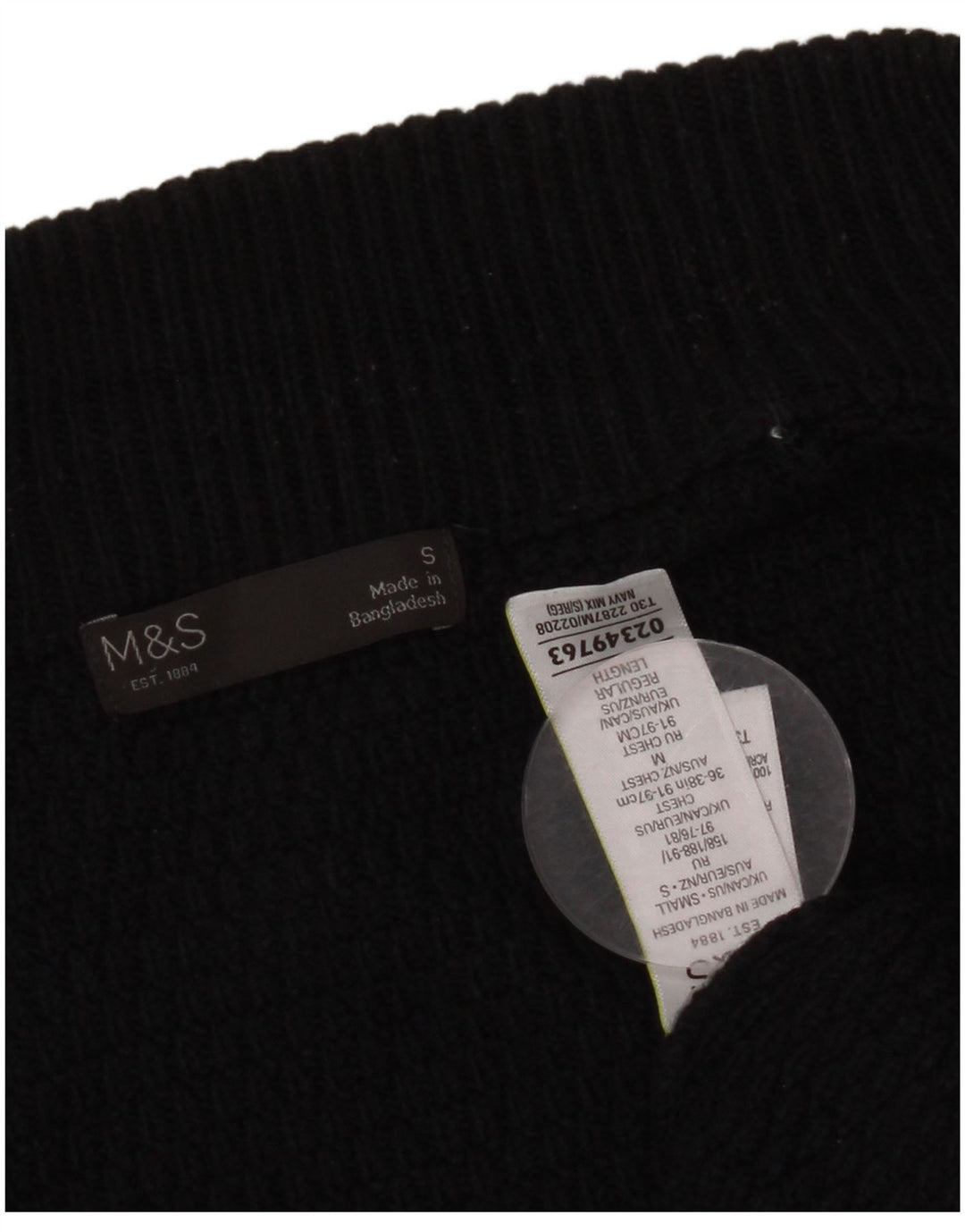 Marks & Spencer Mens Cardigan Sweater Small Navy Blue Acrylic