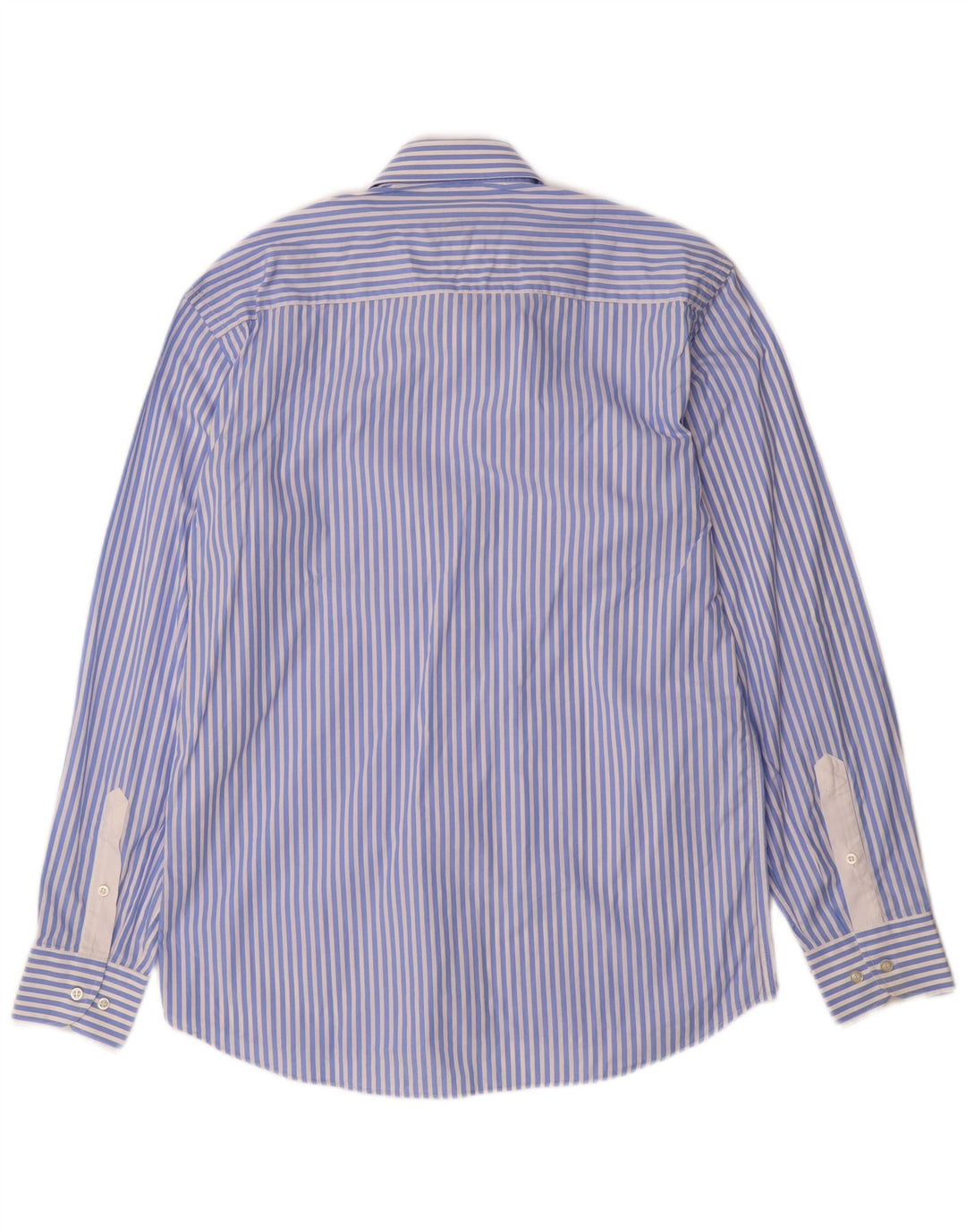 HARRY & SONS Mens Shirt Size 39 15 1/2 Medium Blue Striped Cotton