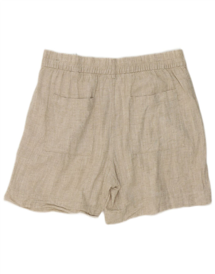 Marks & Spencer Womens Chino Shorts UK 12 Medium W32 Beige Linen