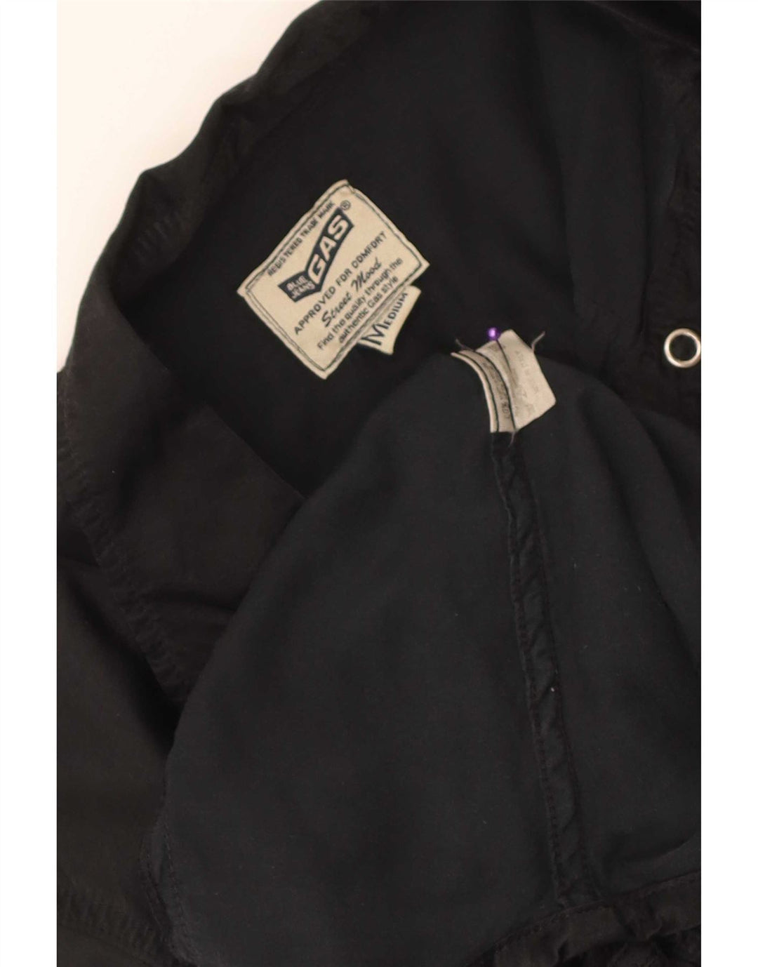 Gas Womens Shirt UK 12 Medium Black Viscose