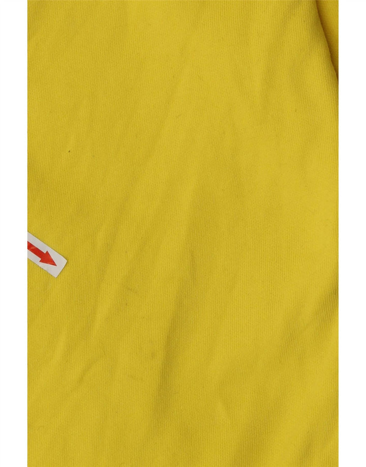 Champion Mens Hoodie Jumper Medium Yellow Cotton