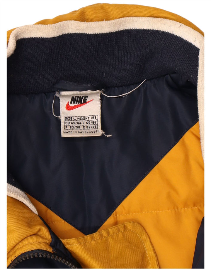 Nike Mens Rain Jacket UK 40 Large Navy Blue Nylon
