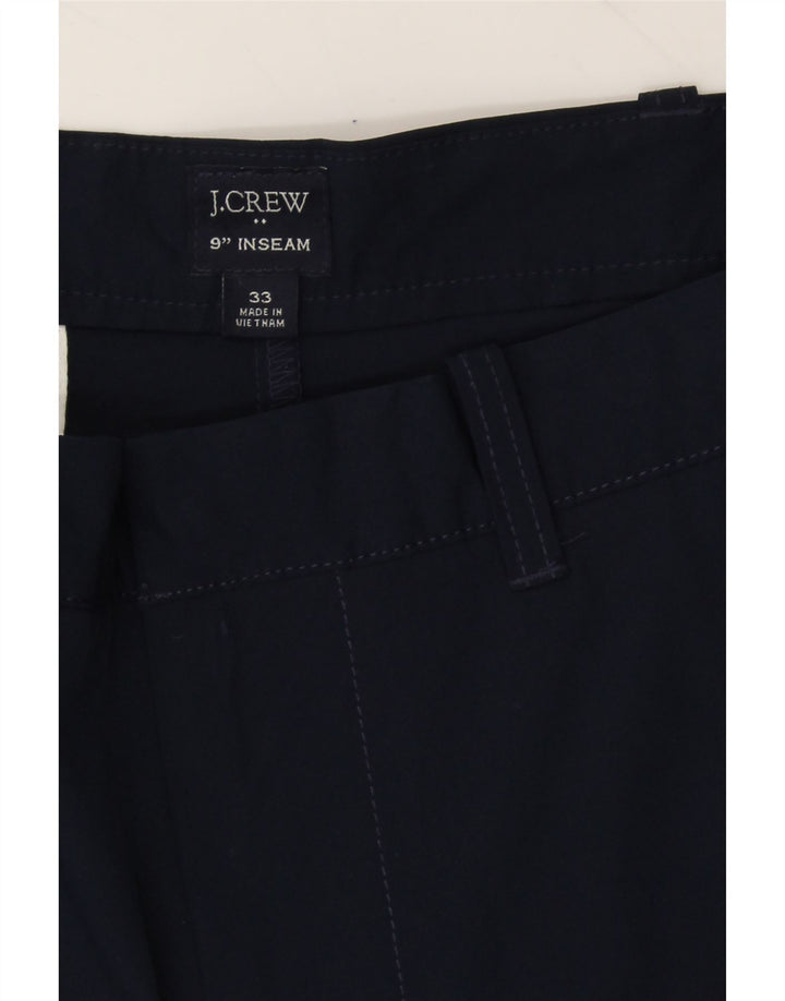 J. CREW Mens Chino Shorts W33 Medium Navy Blue Polyester Vintage J. Crew and Second-Hand J. Crew from Messina Hembry 