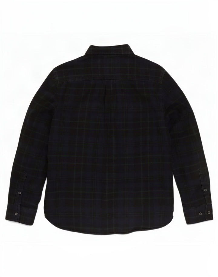 The North Face Mens Flannel Shirt Medium Navy Blue Check Cotton