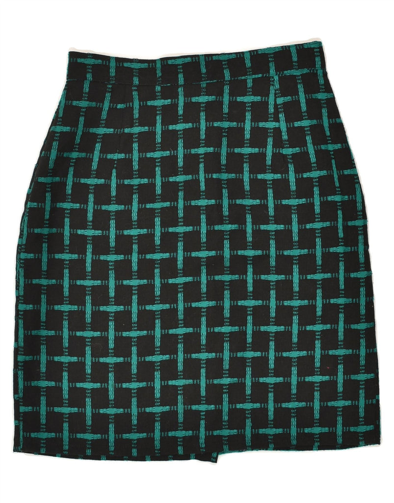 VINTAGE Womens Pencil Skirt W26 Small  Green Check | Vintage Vintage | Thrift | Second-Hand Vintage | Used Clothing | Messina Hembry 