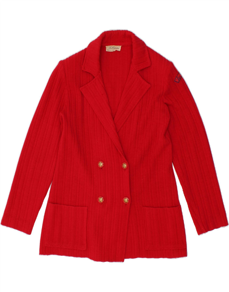 LES COPAINS Womens Blazer Jacket UK 14 Large Red Wool | Vintage Les Copains | Thrift | Second-Hand Les Copains | Used Clothing | Messina Hembry 