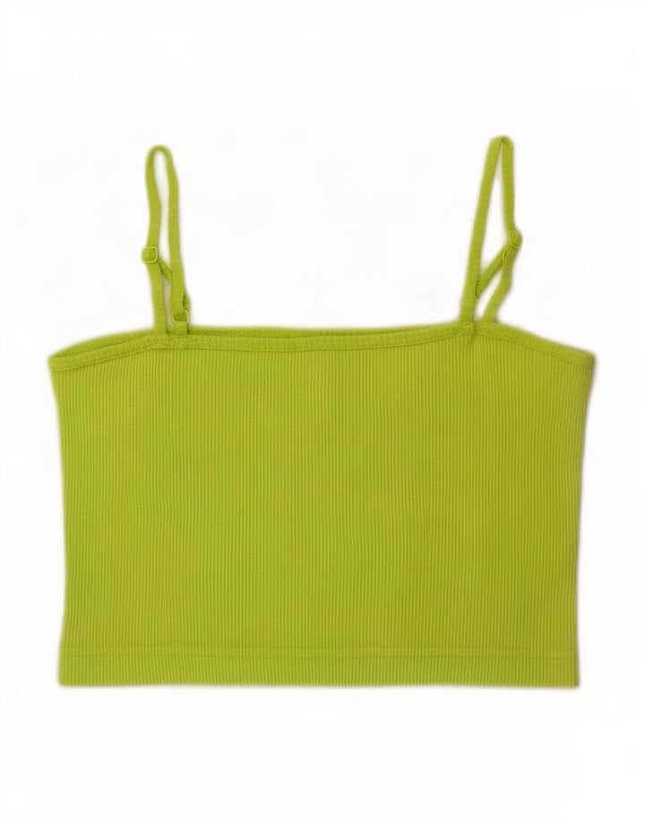 Nike Womens Crop Cami Top UK 8 Small Green Cotton