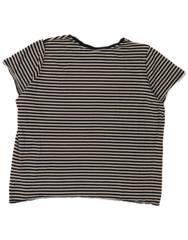 Levi's Mens T-Shirt Top 2XL Navy Blue Striped Cotton