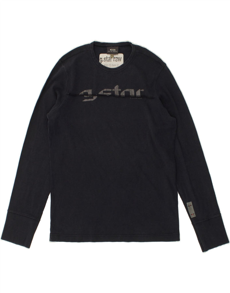 G-STAR Mens Graphic Top Long Sleeve Medium Black Cotton | Vintage G-Star | Thrift | Second-Hand G-Star | Used Clothing | Messina Hembry 