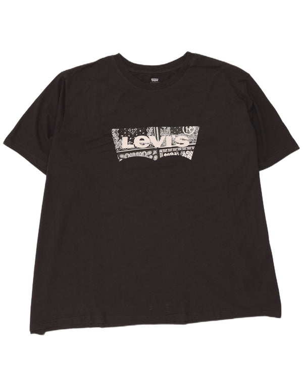 Levi's Mens Graphic T-Shirt Top 5XL Black Cotton