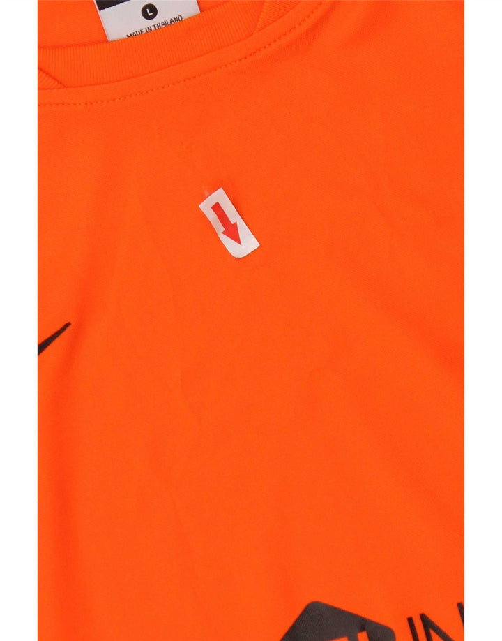 Nike Womens Graphic T-Shirt Top Large Orange Polyester