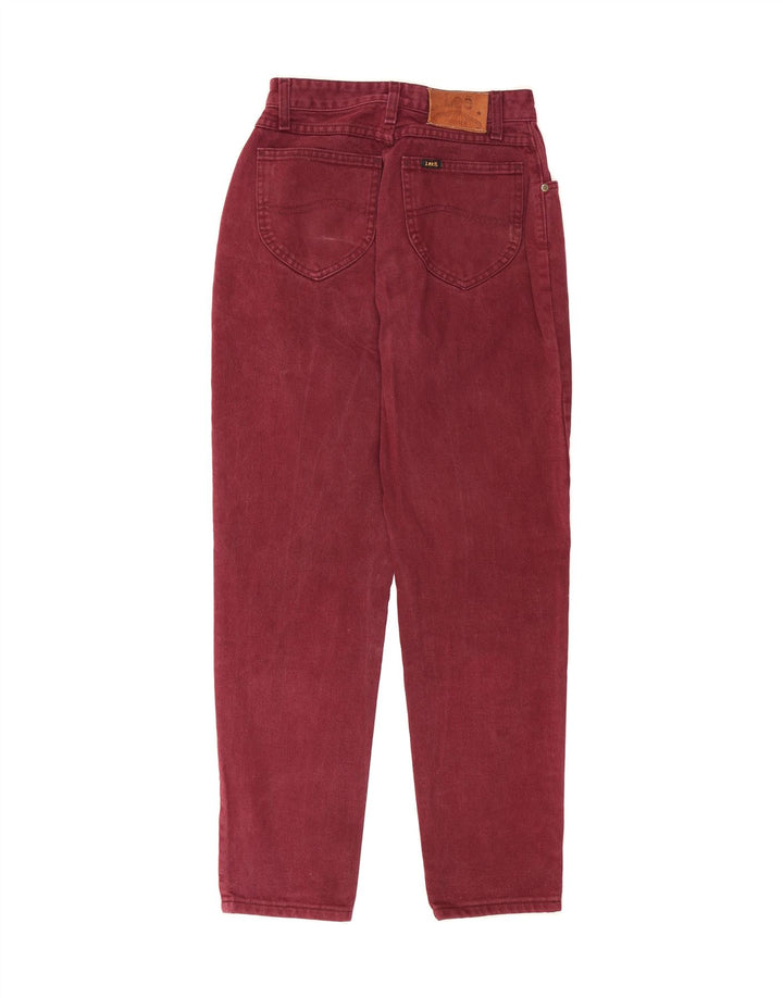LEE Womens Tapered Jeans W29 L29 Burgundy Cotton Vintage Lee and Second-Hand Lee from Messina Hembry 