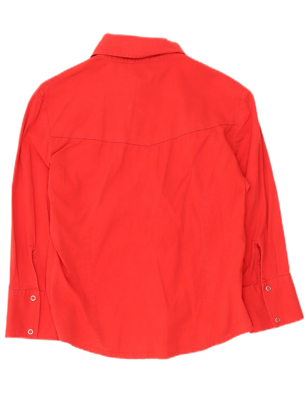 Vintage Womens 3/4 Sleeve Shirt Blouse UK 10 Small Red