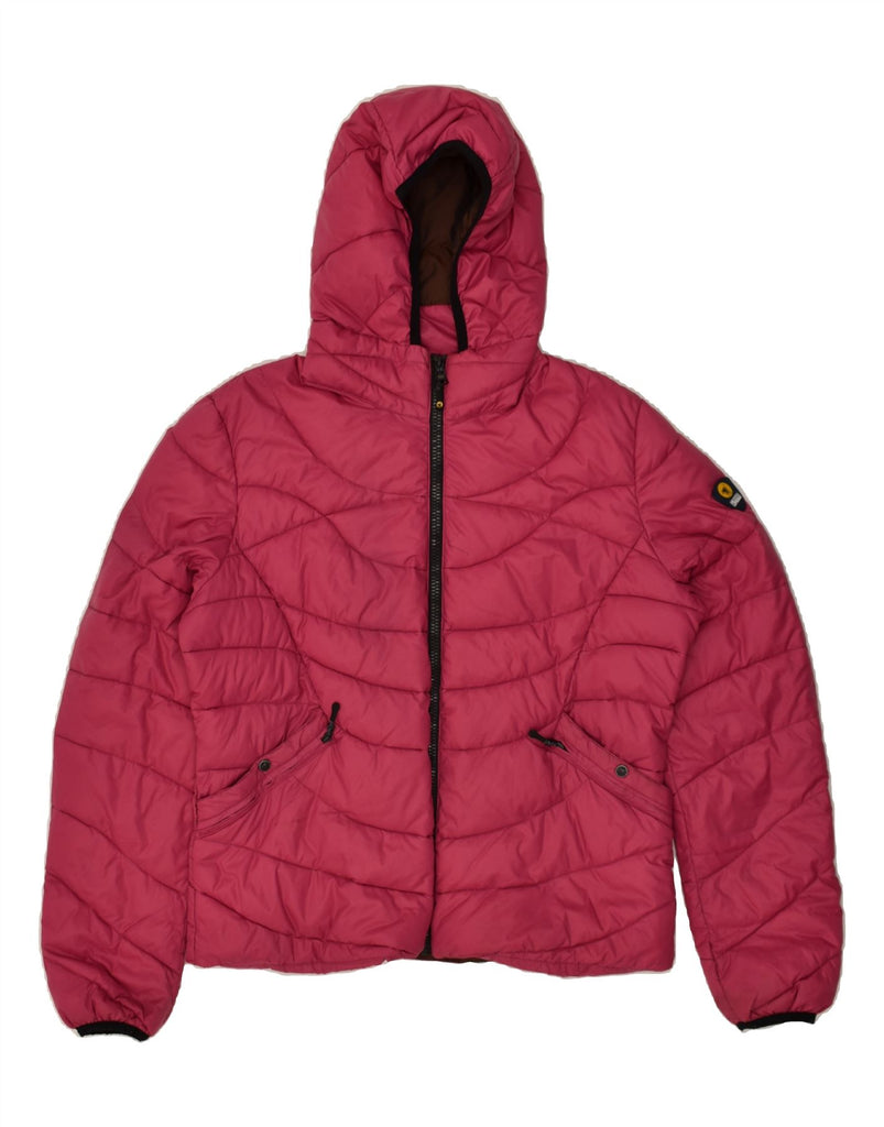 CIESSE PIUMINI Womens Hooded Padded Jacket UK 20 2XL Pink Nylon | Vintage Ciesse Piumini | Thrift | Second-Hand Ciesse Piumini | Used Clothing | Messina Hembry 