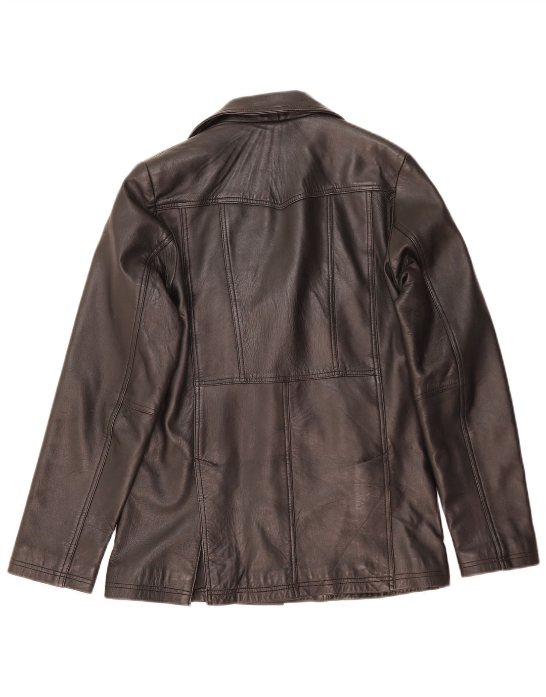 MDM Mens Leather Jacket UK 38 Medium Black Leather