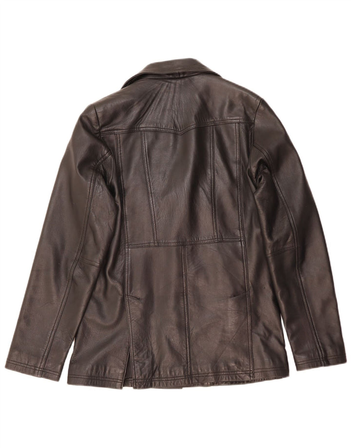MDM Mens Leather Jacket UK 38 Medium Black Leather