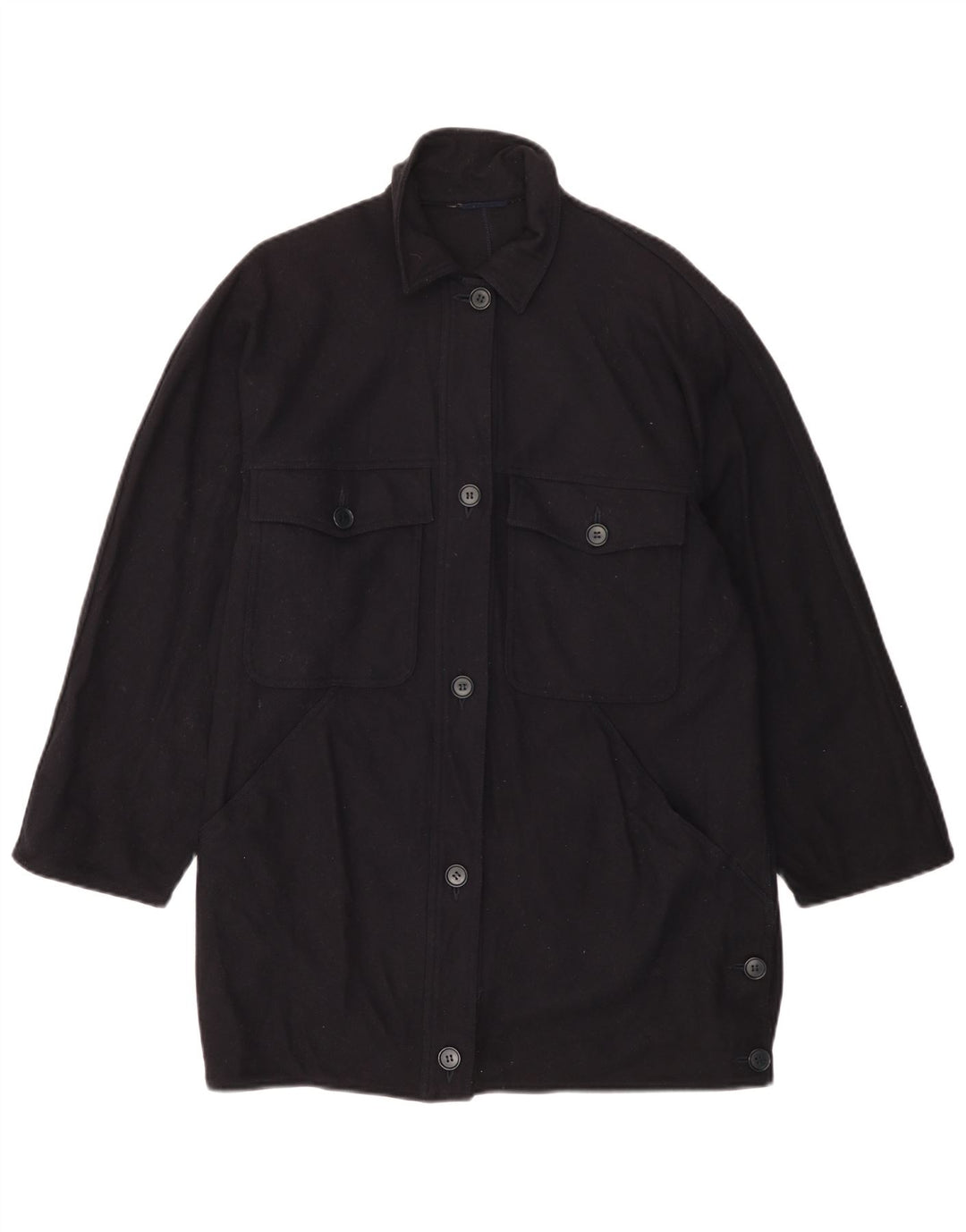 Al Duca D'Aosta Womens Overcoat UK 14 Medium Navy Blue